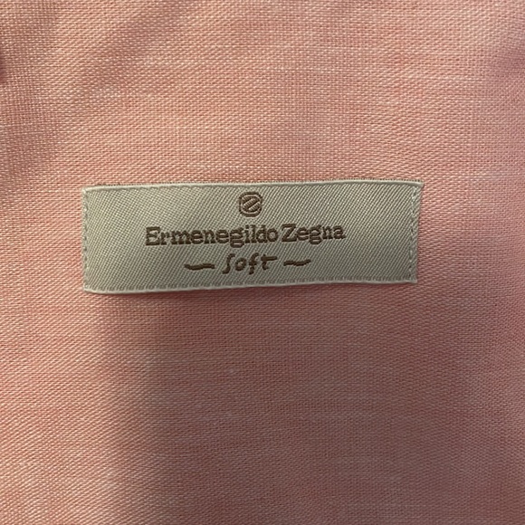Ermenegildo Zegna Soft Linen Long Sleeve Button Up w Front Pocket - Picture 9 of 13